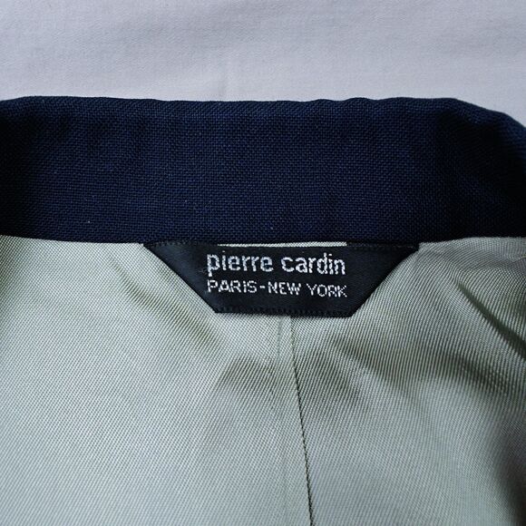Pierre Cardin x Wallachs Blazer Men's 42R Navy Blue Two Button Vintage - Picture 6 of 11
